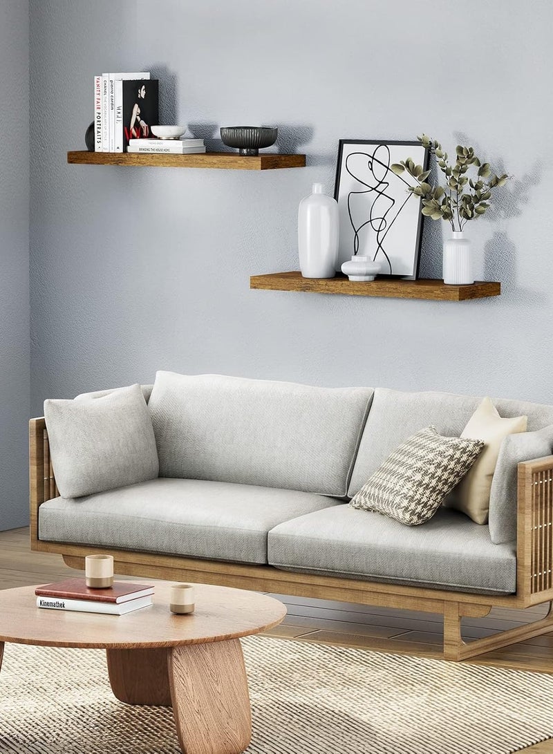 رومان جيفتس مجموعة من 6 قطع  ارفف عائمة ارفف حائط للحمام غرفة المعيشة غرفة النوم ديكور المطبخ ارفف مع دعامات غير مرئية - Image 3