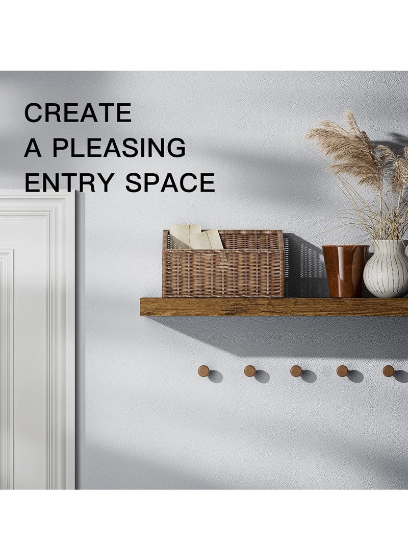 Roman Gifts - 6 Pcs Set of Floating Shelves for Wall Decor Wall Shelves for Bedroom Storage Large Deep Wall Mounted Shelves for Bathroom Towels Laundry Living Room Kitchen Closet - Image 1