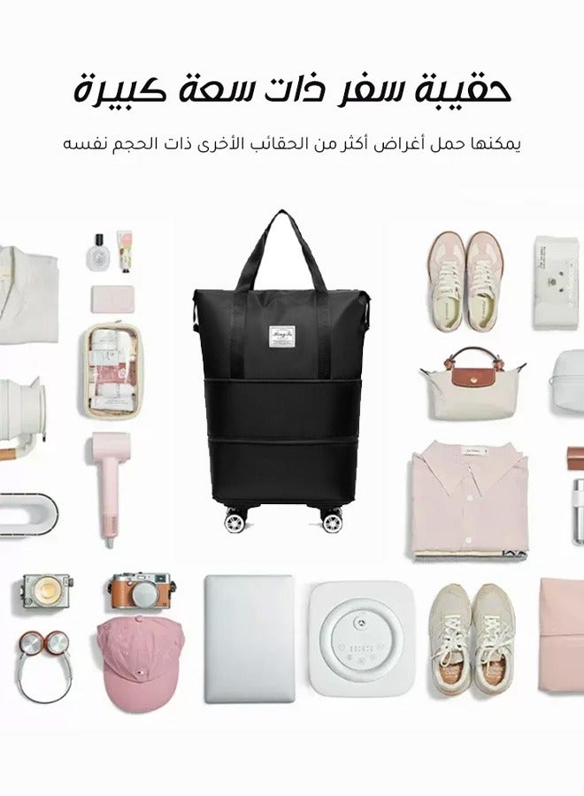 A large-capacity, wheeled, and wet-dry separated travel bag for students, ideal for short trips and carrying luggage. - Image 1