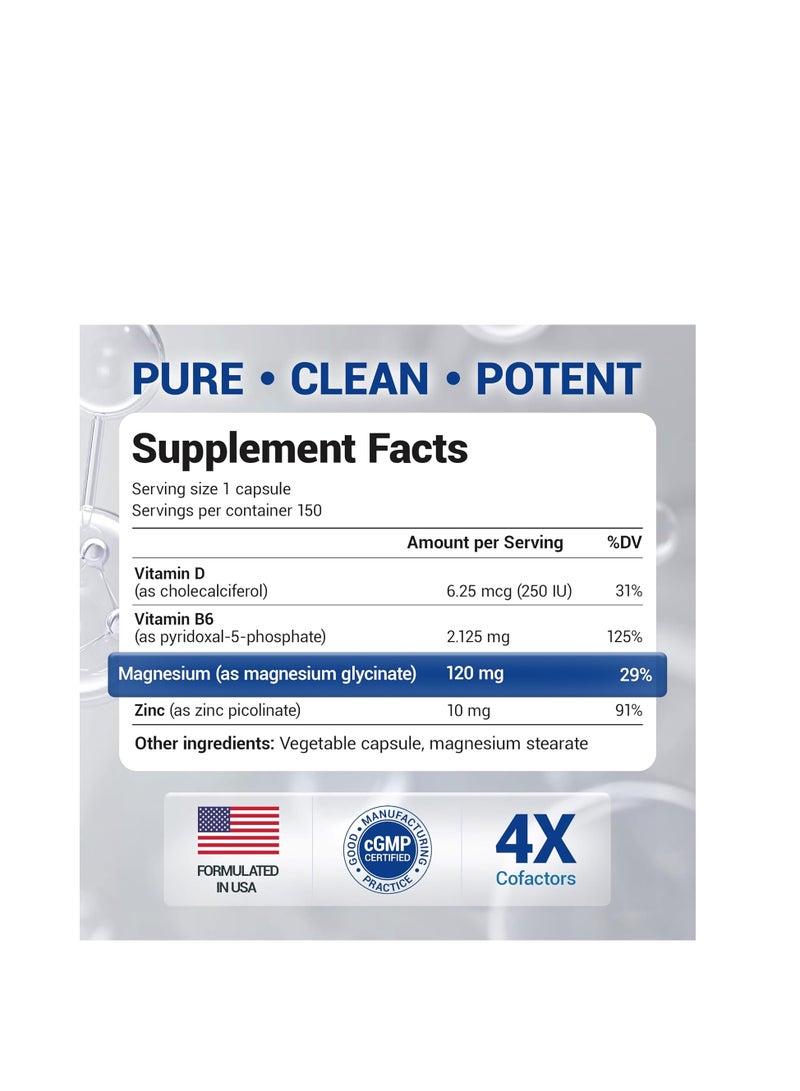 Dr.Berg Magnesium Glycinate 400 Mg Fully Chelated Magnesium Glycinate 150 Capsules - Image 2