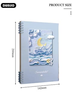 DUNISO A5 Binder Cover Notebook,Refillable Notebook Round Ring Binder with Stretch Buckle and Horizontal Core 60 Pieces, Waterproof and Durable Notebook Protector for School Home Office  - Image 4