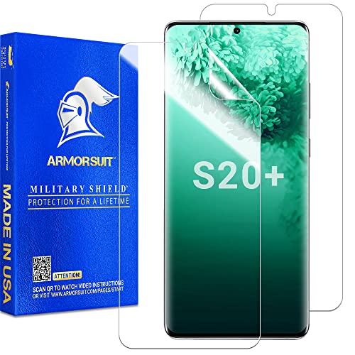 ArmorSuit [2 Pack] MilitaryShield Screen Protector Designed For Samsung Galaxy S20 Plus/Galaxy S20+ 5G (6.7") Case Frienldy Ultrasonic Fingerprint Compatible Anti-Bubble HD Clear Film - Image 1