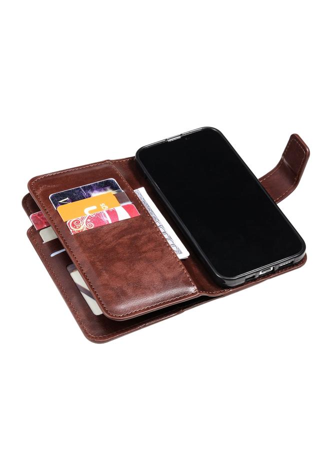 اس-توب جراب هاتف جلدي ثلاثي الطي لهاتف iPhone 15 Pro Max مع محفظة 9 بطاقات - Image 4