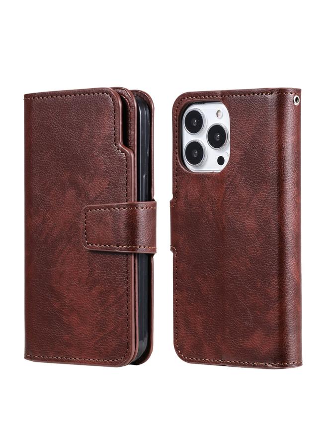 اس-توب جراب هاتف جلدي ثلاثي الطي لهاتف iPhone 15 Pro Max مع محفظة 9 بطاقات - Image 2