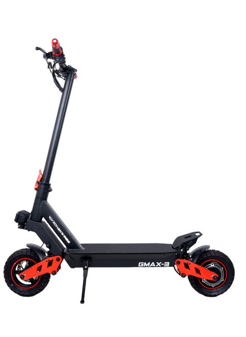 RW G max 3 | 48v18ah battery | 50 km range with front /rear shock and also with big dashboard Electric Scooter | Big Digital Display, 10" Off-Road Tires, Foldable E Scooter, Includes Free Helmet, Toolkit, Safety Belt, lock, pump & Mobile Holder