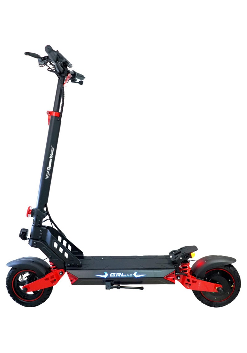 ROHAN WINGS RW G max 3 GRL  | 48v15ah battery | 30-40 km range with front /rear shock and also with big dashboard Electric Scooter | Big Digital Display, 10" Off-Road Tires, Foldable E Scooter, Includes Free Helmet, Toolkit, Safety Belt, lock, pump & Mobile Holder - Image 1