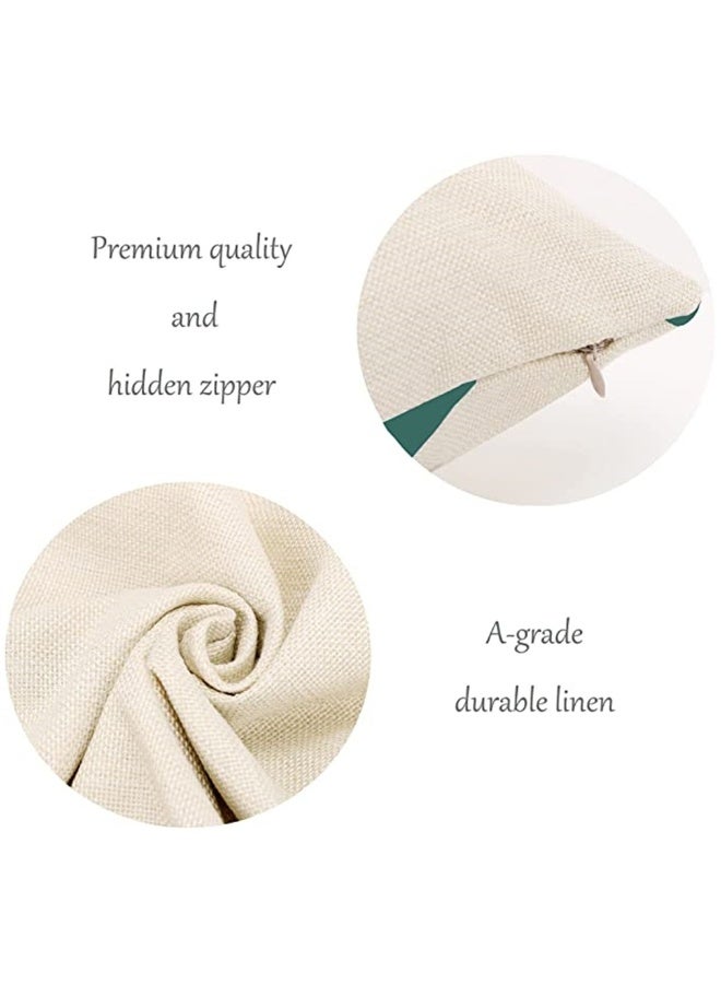 Pillowcase Set of 4 Decorative Throw Pillow Covers 18x18 Inch for Couch Flowers Square Summer Accent Pillows Cover Case for Cushions Sofa Bed Cushion and Living Room Outdoor Decoration - Image 4