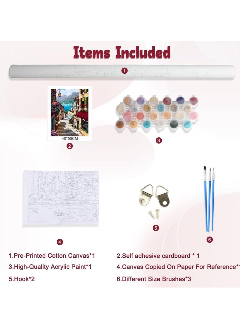 SYOSI Paint by Numbers DIY Acrylic Painting Kit for Adults Kids Beginner DIY Paint by Number Kits Frameless - Image 2