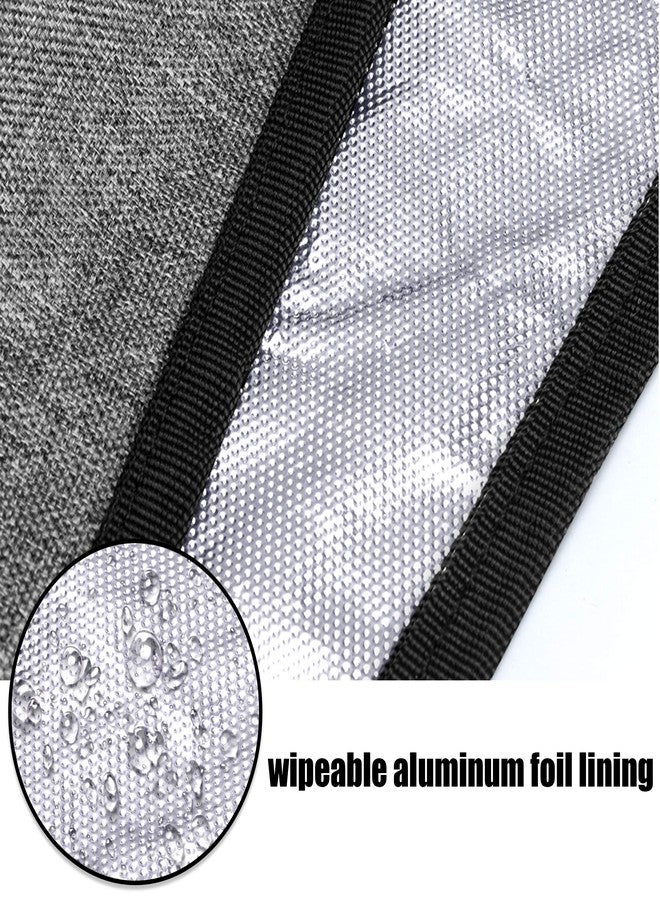 لوكسجا غطاء قدر الطهي البطيء من لوكسجا (بطانة من رقائق الألومنيوم)، غطاء واقٍ من الغبار يناسب معظم أواني الطهي البطيء البيضاوية سعة 6-8 كوارت، رمادي - Image 2