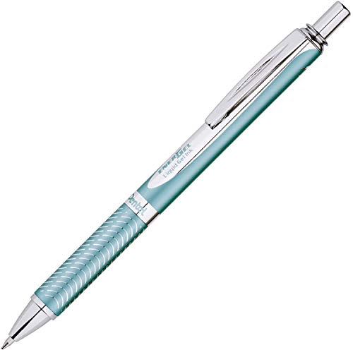 Pentel أقلام حبر جل قابلة للسحب من بنتل إنرجيل 0.7 مم - عبوة من 3 - باللون الأسود والفضي ولون أكوامارين - Image 4
