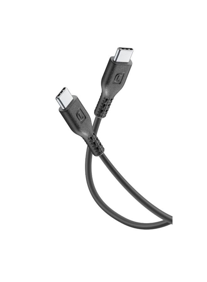 سيلولار لاين كابل طاقة Cellularline بطول 120 سم، من نوع USB-C إلى USB-C - Image 1