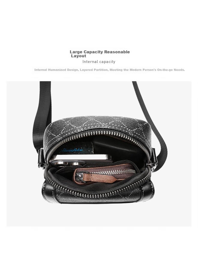 Strawman Retro Vintage Floral Pattern Printed Crossbody Bag Single Shoulder Bag Men'S Commuting Backpack Phone Bag Small Crossbody Bag Birthday Gift