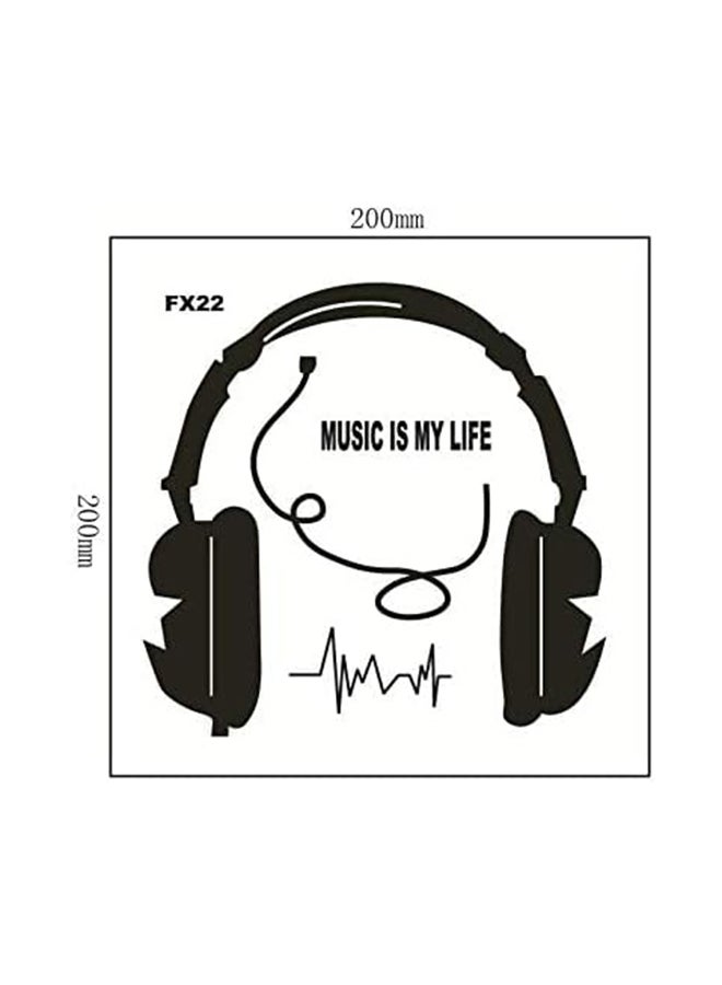 Music Headphones Switch Panel Stickers for Studio Bedroom Home Decor PVC Self-friendly Wall Stickers Art Wall Decals-ek - Image 4