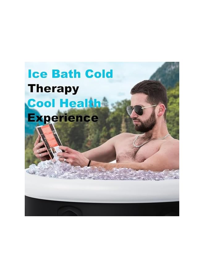Portable Folding Bathtub, Soaking & Spa Tub for Shower, Foldable Polar Pod, Inflatable Arctic Pod Ice Bath, Ice Barrel Cold Plunge for Cold Water Therapy and Athletes Adults Recovery Training