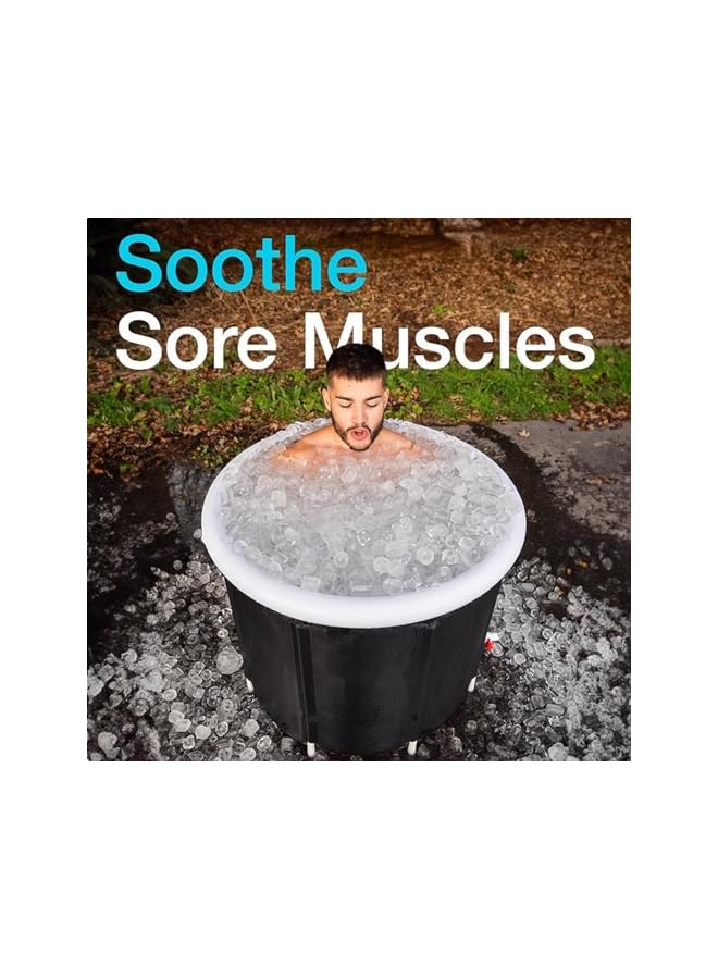 Portable Folding Bathtub, Soaking & Spa Tub for Shower, Foldable Polar Pod, Inflatable Arctic Pod Ice Bath, Ice Barrel Cold Plunge for Cold Water Therapy and Athletes Adults Recovery Training