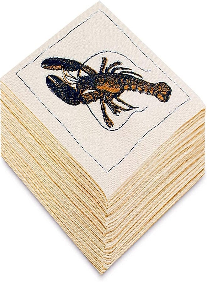 Five Star Napkins Crustacean Recycled Cotton Cocktail Napkin, 50-Pack, Assorted, 4.5" x 4.5", Natural - Image 5