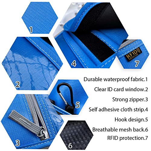 Jonyee Travel Neck Wallet, RFID Blocking Passport Holder with Adjustable Neck Strap for Men and Women to Keep Cash, Credit Cards and Travel Documents Safe - Navy Blue - Image 3