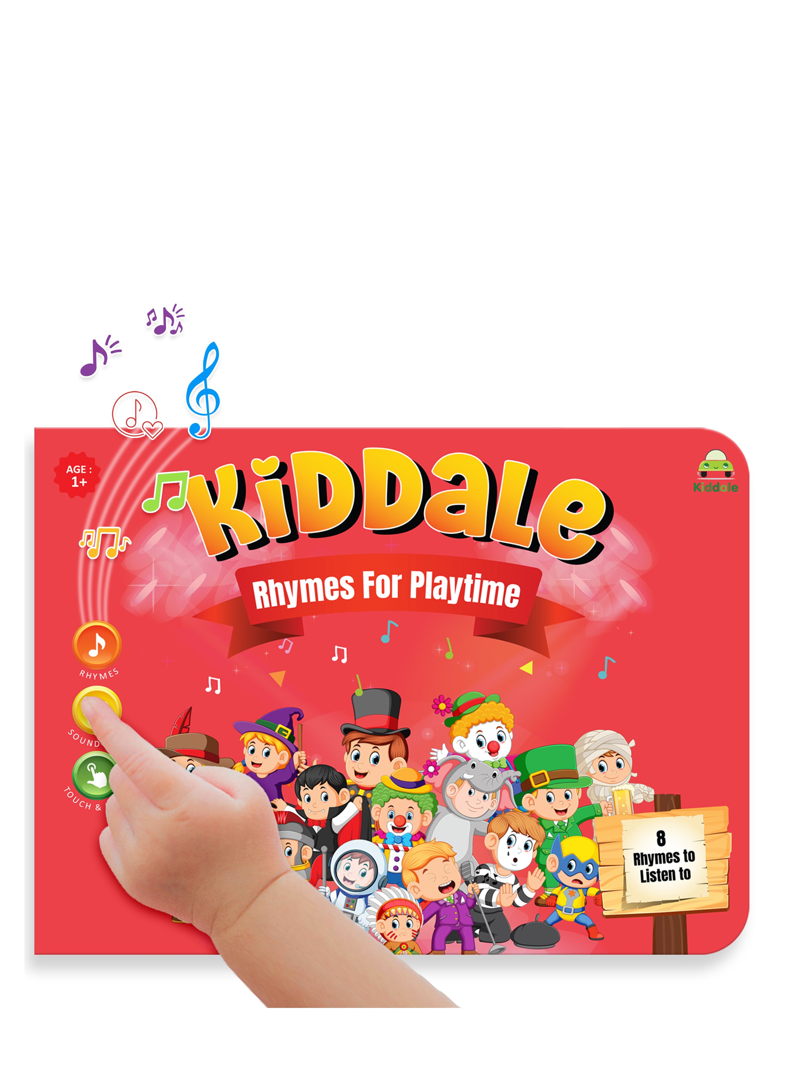 Kiddale Rhymes for Playtime Nursery Rhymes Musical Sound Book for 1+ year old 