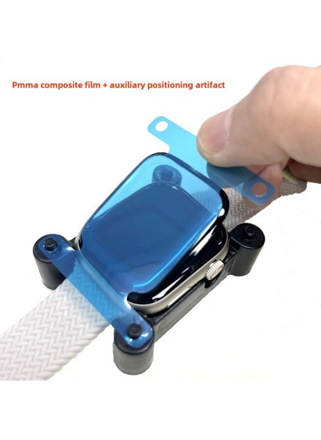 Generic - For Apple Watch Ultra/2 Composite Film PMMA Film Artifact 41mm(iWatch S9/8/7)-Color:High Definition-composite Film 2-piece Package (film 2 Artifact Bracket Scratch Card Packaging Box)-Size:Apple S10-42mm Style - Image 1