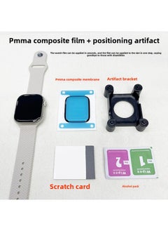 For Apple Watch Ultra/2 Composite Film PMMA Film Artifact 41mm(iWatch S9/8/7)-Color:High Definition-composite Film 2-piece Package (film 2 Artifact Bracket Scratch Card Packaging Box)-Size:Apple S10-42mm Style