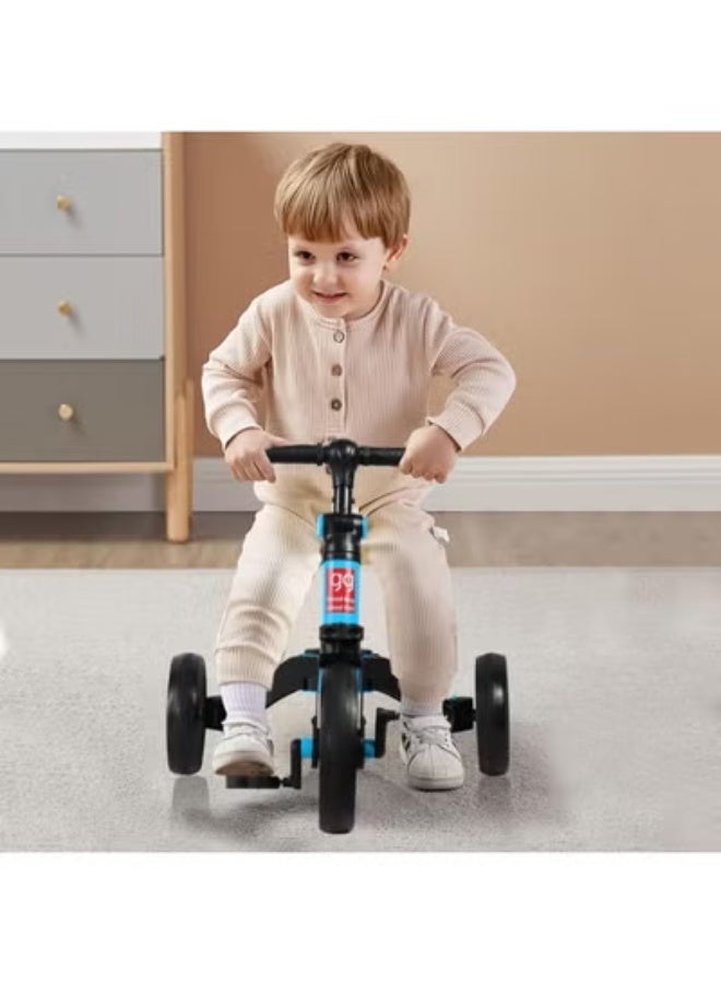 تايجر 4-in-1 Kids Balance Bike & Tricycle for Toddlers Aged 1–4 Years – Convertible Ride-On Toy with Adjustable Seat, Removable Pedals & Safety Design – Indoor & Outdoor Baby Trike for Boys & Girls, Durable and Lightweight First Birthday Gift Idea – Blue - Image 5