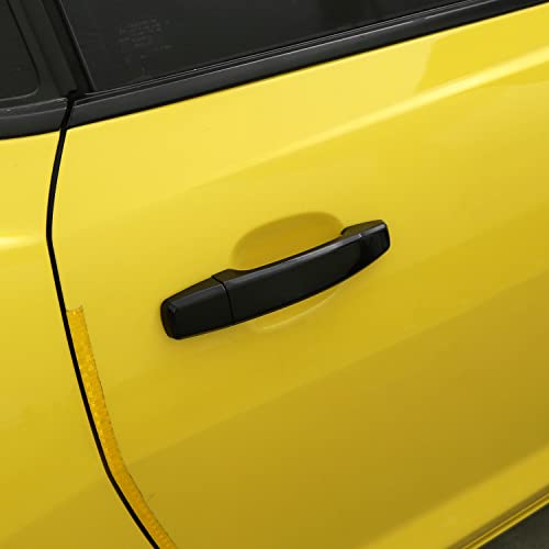 CheroCar Compatible with Camaro Exterior Door Handle Cover Handle Trim Decor Exterior Accessories Compatible with 20102015 Chevrolet Camaro Black - Image 1