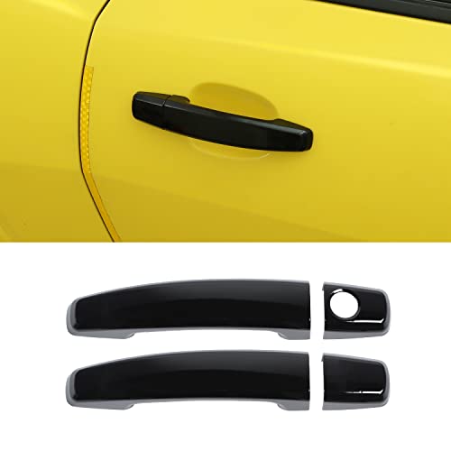 CheroCar Compatible with Camaro Exterior Door Handle Cover Handle Trim Decor Exterior Accessories Compatible with 20102015 Chevrolet Camaro Black - Image 3