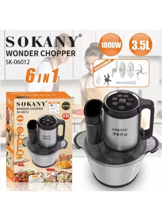 سوكاني كبة سوكاني ديجيتال 1000 وات - 6 وظائف في جهاز واحد - سعة 3.5 لتر - SK-06012N - Image 1