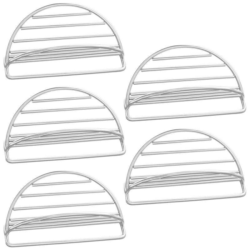 Stainless Steel Heart Taco Holder Set 5 Pcs Oven Safe Easy Clean - Image 2