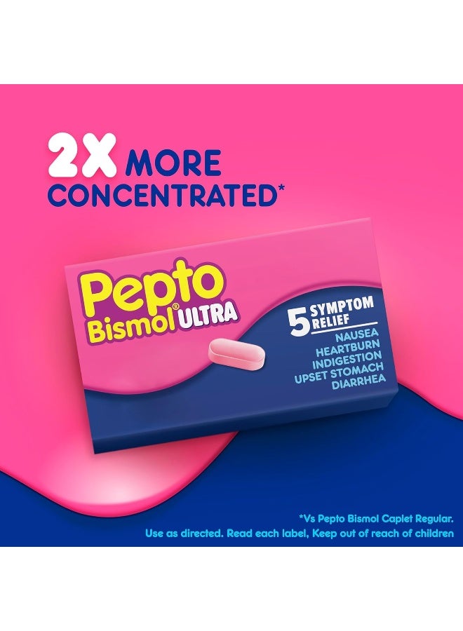 Pepto Bismol Ultra For Nausea Heartburn Indigestion Upset Stomach And Diarrhea Relief, 24 Caplets - Image 5