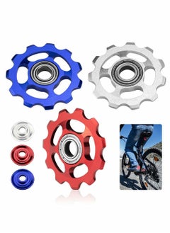 Excefore Bike Set of 3 11T Jockey Wheel, Pulley Wheel for Derailleurs for Bikes 11T Rear Derailleur Pulley Roller Wheel Alloy Bicycle Guide Wheel Derailleur Pulley for MTB or Road Bike  - Image 1