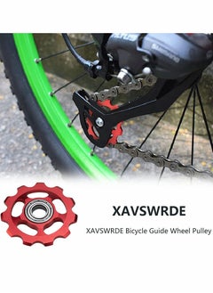 Excefore Bike Set of 3 11T Jockey Wheel, Pulley Wheel for Derailleurs for Bikes 11T Rear Derailleur Pulley Roller Wheel Alloy Bicycle Guide Wheel Derailleur Pulley for MTB or Road Bike  - Image 2