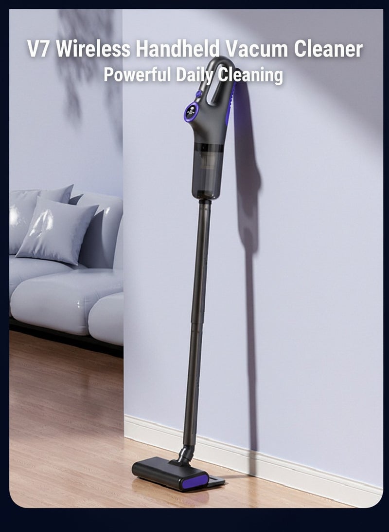 مكنسة كهربائية لاسلكية V7 2 في 1 - قوية 15 كيلو باسكال، للاستخدام الجاف والرطب، محمولة وخفيفة الوزن - Image 1