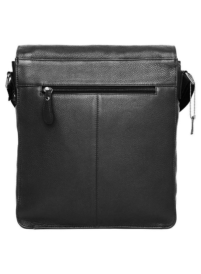 وايلدهورن حقيبة رسول من الجلد الأصلي WildHorn® مقاس 11.5 بوصة للرجال، حقيبة متعددة الأغراض، حقيبة مكتب، حقيبة سفر بحزام قابل للتعديل (أسود) - Image 5