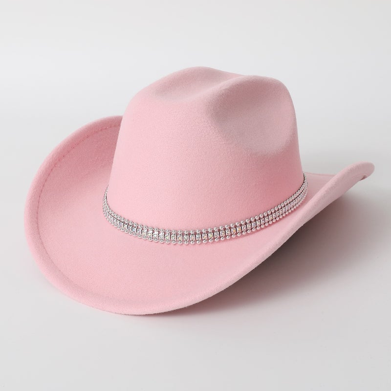 Men'S And Women'S Solid Color Western Cowboy Hats Party Holiday Jazz Hats Felt Hats Hats - Image 5