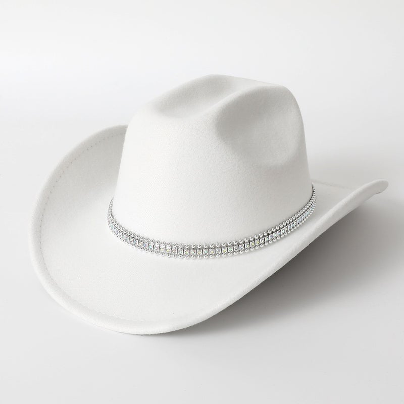Men'S And Women'S Solid Color Western Cowboy Hats Party Holiday Jazz Hats Felt Hats Hats - Image 3
