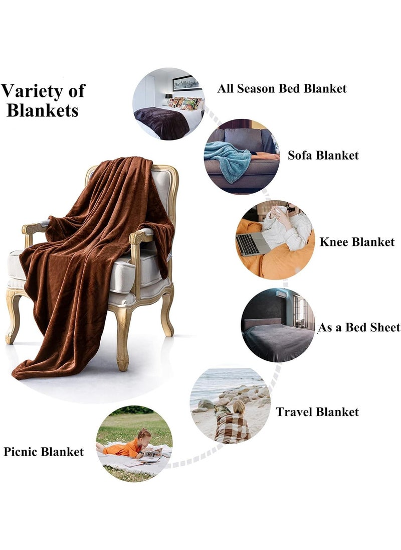 Bluejw 150X200Cm Thick And Cozy Flannel Coral Fleece Blanket Soft And Skin-Friendly Fine Plush Machine Washable Ideal For Winter, Home, And Travel  - Image 5