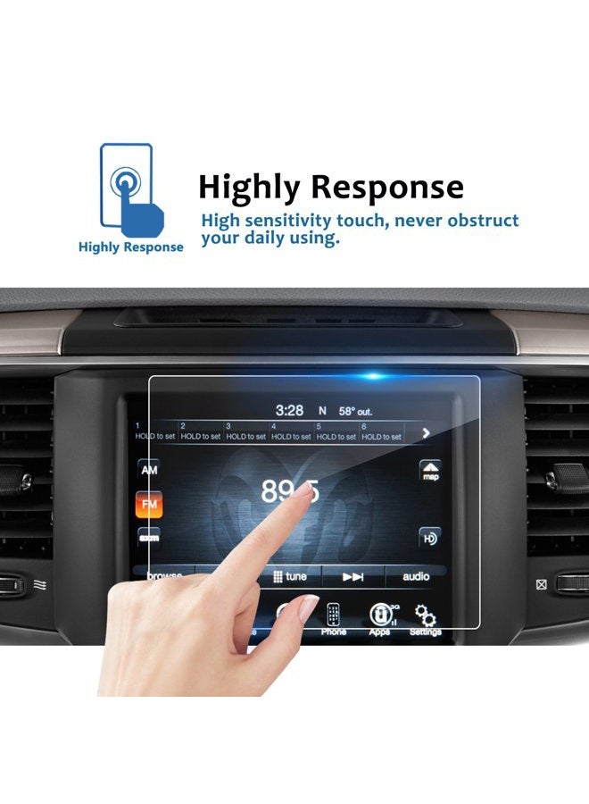 LFOTPP For Ram 1500 Screen Protector 8.4 Inch 2013-2025, for 2014-2024 Jeep Grand Cherokee /2018-2023 Wrangler JL /2020-2023 Gladiator JT /2017-2025 Compass MP/2016-2020 Chrysler Pacifica/11-23 Chrysler 300 - Image 4