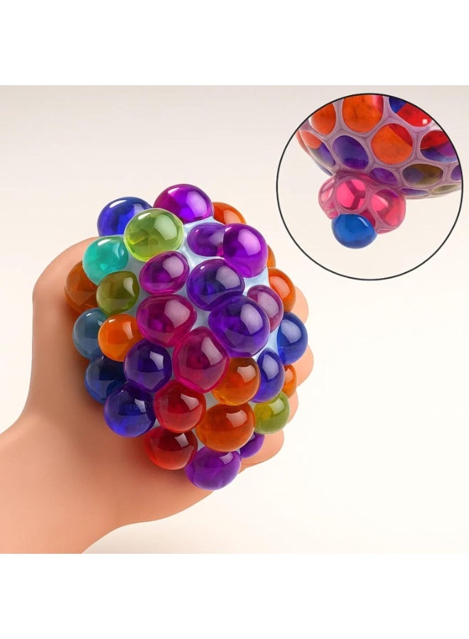 كرة عنب اسفنجية شبكية لتخفيف الضغط للاطفال والبنات والاولاد | كرات عنب قابلة للضغط للاطفال - 6 سم (قطعة واحدة) - Image 2