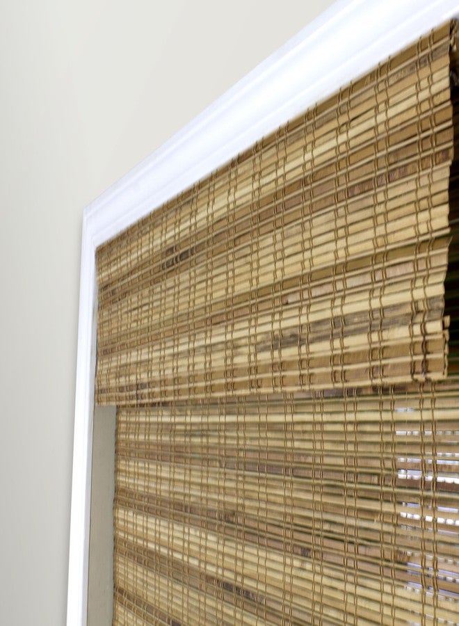 ARLO BLINDS Bamboo Roman Shades, Tuscan, 34.5" W x 74" H,Cordless Light Filtering/Sheer Window Blinds. - Image 3