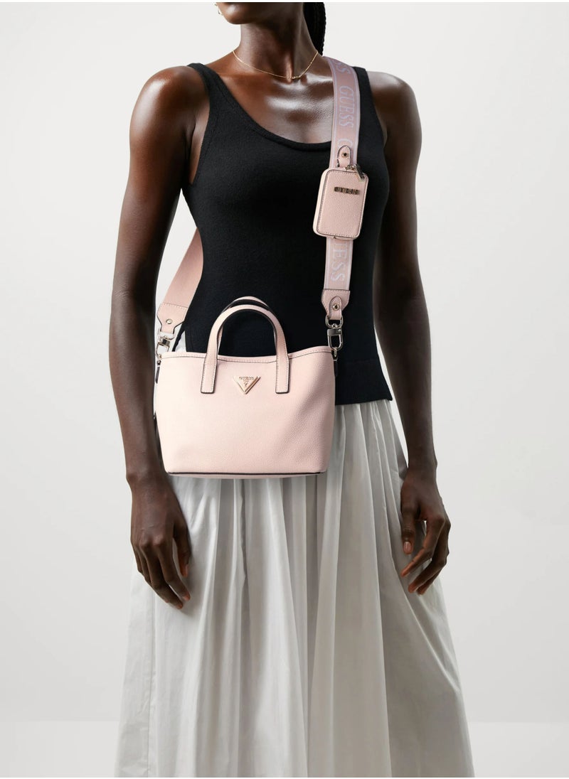 GUESS - Guess Bag Latona mini Tote latte logo - Image 1