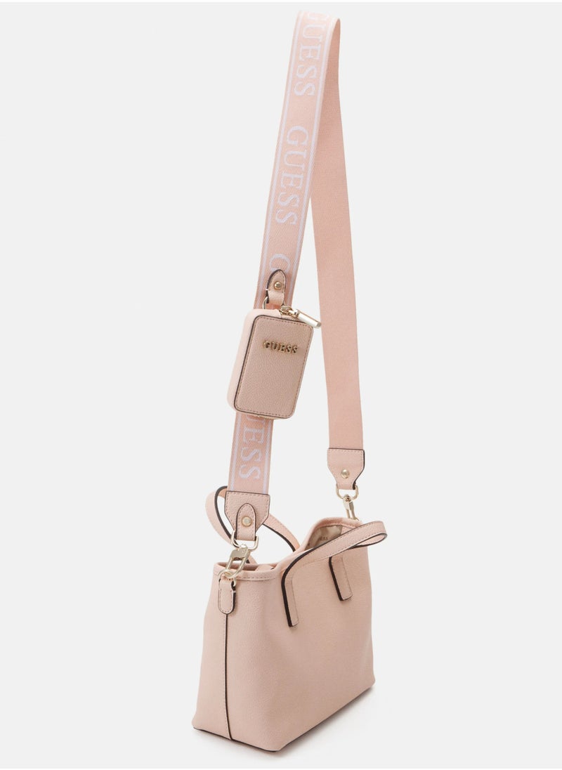 GUESS - Guess Bag Latona mini Tote latte logo - Image 1