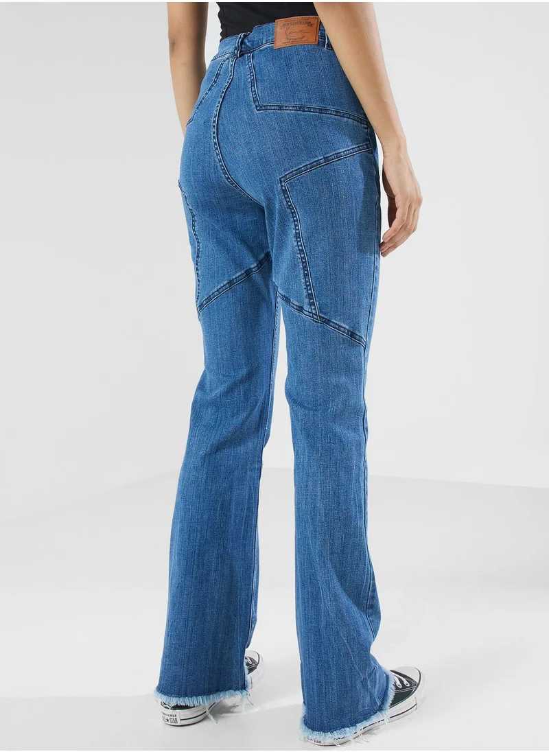 Karl Kani Original Star Flared Leg Denim