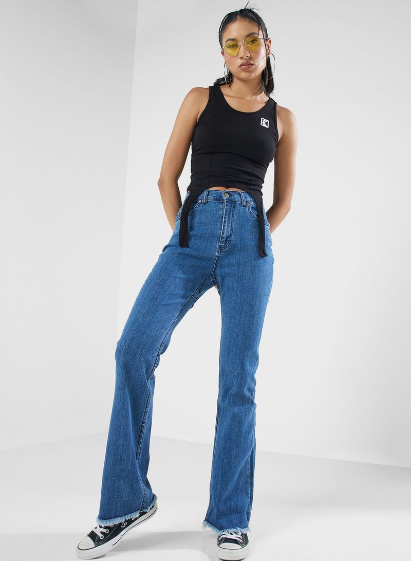 Karl Kani Original Star Flared Leg Denim - Image 4