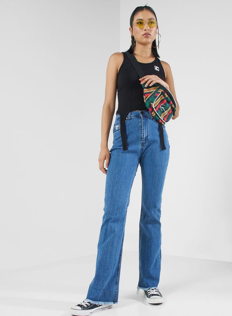 Karl Kani Original Star Flared Leg Denim - Image 1