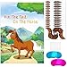 T-Antrix Pin The Tail on The Horse Game Horse Party Games for Kids with 21 x 28 Poster Resuable Tails Stickers Party Supplies for Kids Birthday Party Favor Sets - Image 2