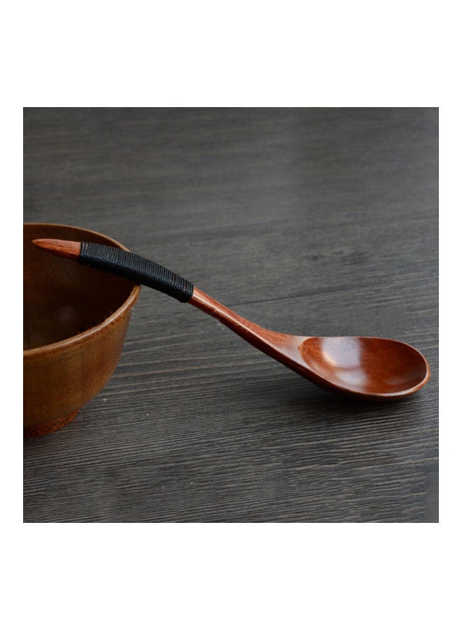 Loquat 2-Piece Wooden Spoon Set Brown/Black - Image 3