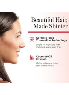 Revlon Revlon Smoothstay Coconut Oil-Infused Hair Straightener (25mm Triple-Coated Ceramic Plates, Floating Plates with Rounded Edges, Customizable Temperature up to 235°C, Travel Pouch Included) RVST2211P  - Image 3