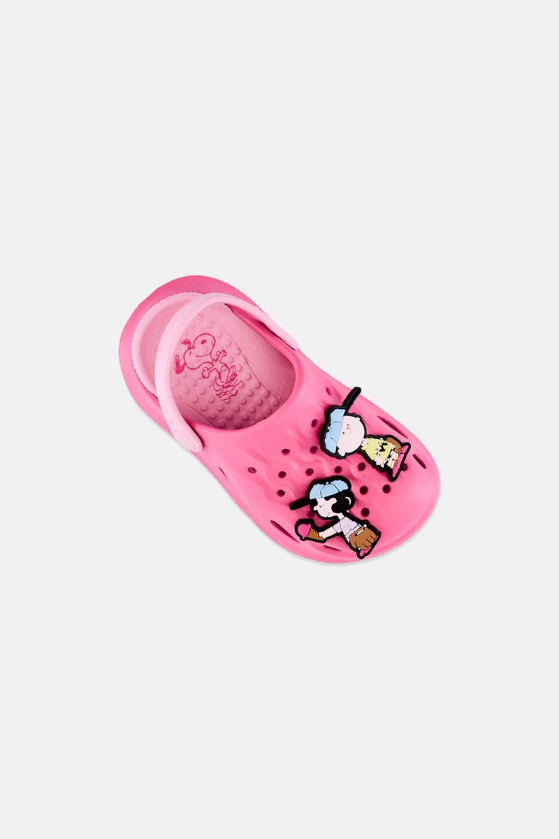Peanuts Toddlers Girl Peanuts Slingback Clogs, Pink - Image 3