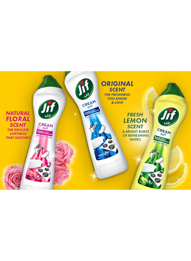 JIF Multipurpose Cream Cleaner Rose 100% Dirt Removal 750ml - Image 2
